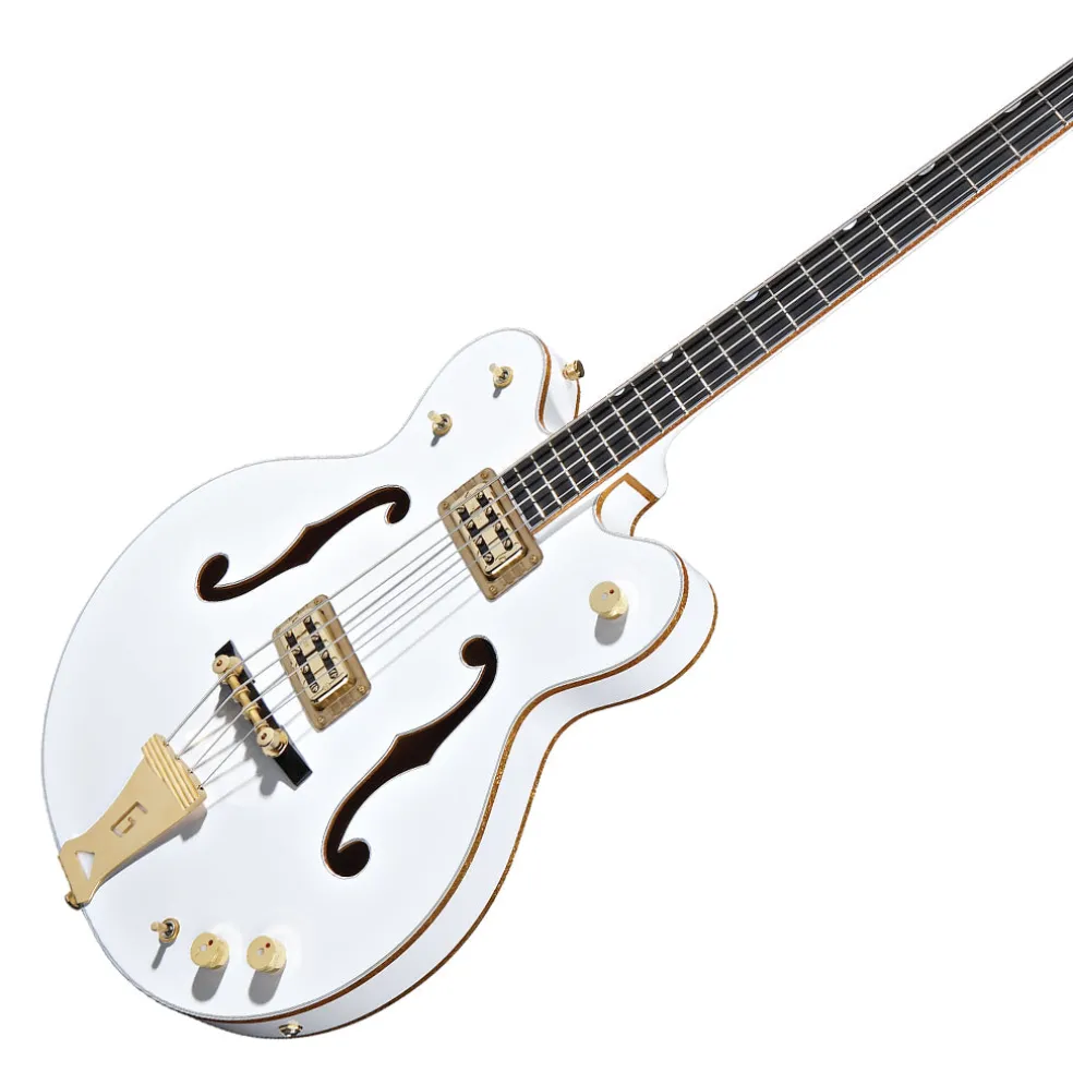 G6136LSB White Falcon™ Bass, 34" Scale, Ebony Fingerboard, White