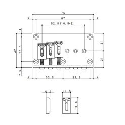 Gotoh (GTC101) Stratocaster Style Black Bridge