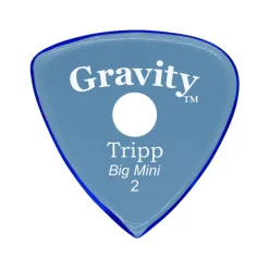 Gravity Picks Tripp Big Mini Polished with Round Grip Hole Blue