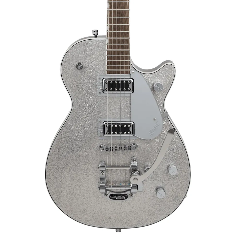 Gretsch G5230T Electromatic Sparkle Jet FT Singlecut with Bigsby Electric Guitar Laurel Fingerboard Silver Sparkle