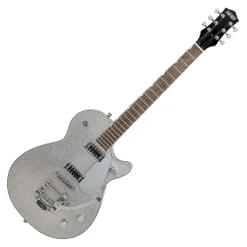 Gretsch G5230T Electromatic Sparkle Jet FT Singlecut with Bigsby Electric Guitar Laurel Fingerboard Silver Sparkle