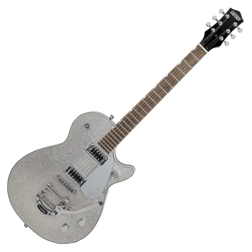 Gretsch G5230T Electromatic Sparkle Jet FT Singlecut with Bigsby Electric Guitar Laurel Fingerboard Silver Sparkle