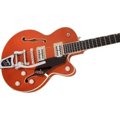 Gretsch - G6659T Players Edition Broadkaster® Jr. Center Block Single-Cut with String-Thru Bigsby®, Ebony Fingerboard, Roundup Orange