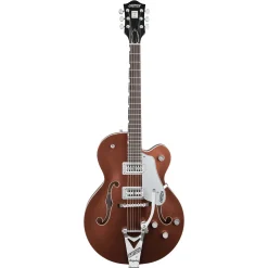 Gretsch - G6118T Players Edition Anniversary™ Hollow Body with String-Thru Bigsby® - Two-Tone Copper Metallic/Sahara Metallic