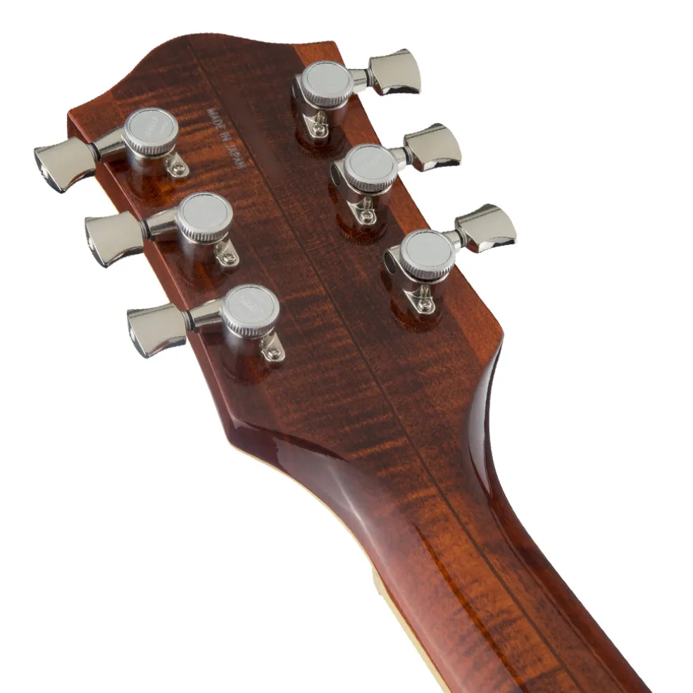 Gretsch - G6659TFM Players Edition Broadkaster® Jr. Center Block Single-Cut with String-Thru Bigsby® and Flame Maple - Bourbon Stain