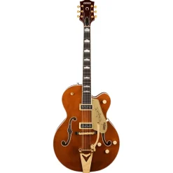 Gretsch - G6120TG-DS Players Edition Nashville® Hollow Body DS with String-Thru Bigsby® and Gold Hardware - Roundup Orange