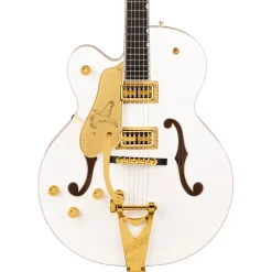 Gretsch - G6136TG-LH Players Edition Falcon™ Hollow Body with String-Thru Bigsby® and Gold Hardware, Left-Handed - White