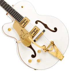 Gretsch - G6136TG-LH Players Edition Falcon™ Hollow Body with String-Thru Bigsby® and Gold Hardware, Left-Handed - White
