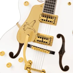 Gretsch - G6136TG-LH Players Edition Falcon™ Hollow Body with String-Thru Bigsby® and Gold Hardware, Left-Handed - White