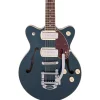Gretsch - G2655T-P90 Streamliner™ Center Block Jr. Double-Cut P90 with Bigsby® - Laurel Fingerboard - Two-Tone Midnight Sapphire and Vintage Mahogany Stain