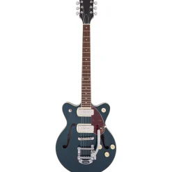 Gretsch - G2655T-P90 Streamliner™ Center Block Jr. Double-Cut P90 with Bigsby® - Laurel Fingerboard - Two-Tone Midnight Sapphire and Vintage Mahogany Stain