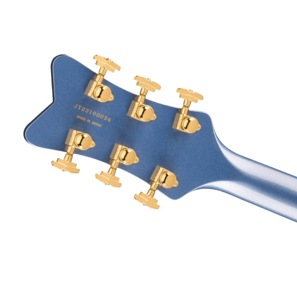 Gretsch Falcon Hollow Body Ebony Fingerboard with String Thru Bigsby and Gold Hardware - Cerulean Smoke