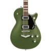 Gretsch G5220 Electromatic Jet Black Top Singlecut with V Stoptail and Laurel Fingerboard - Olive Metallic