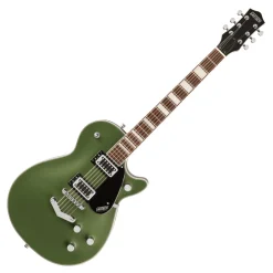 Gretsch G5220 Electromatic Jet Black Top Singlecut with V Stoptail and Laurel Fingerboard - Olive Metallic