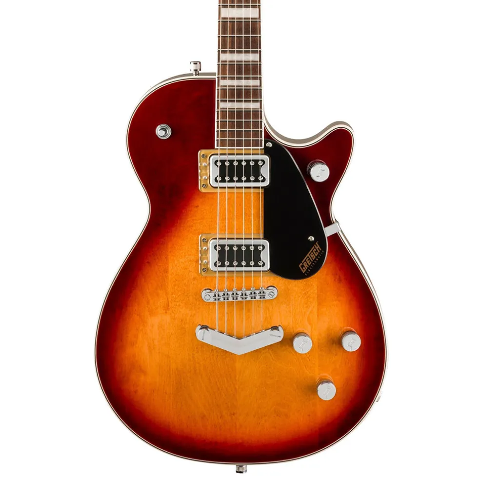 Gretsch G5220 Electromatic Jet Black Top Singlecut with V Stoptail and Laurel Fingerboard - Sweet Tea