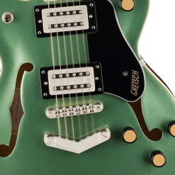 Gretsch G2655 Streamliner Center Block Jr. Double-Cut with V-Stoptail and Laurel Fingerboard - Steel Olive