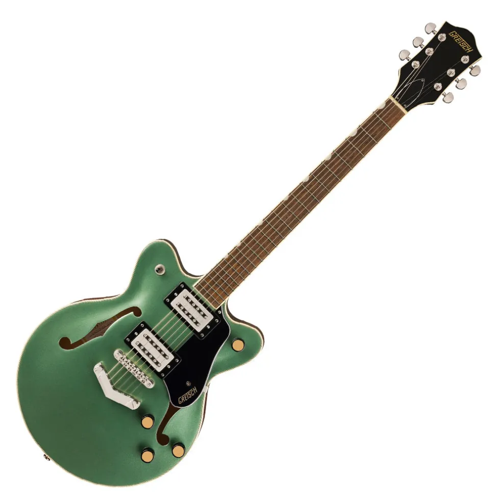 Gretsch G2655 Streamliner Center Block Jr. Double-Cut with V-Stoptail and Laurel Fingerboard - Steel Olive