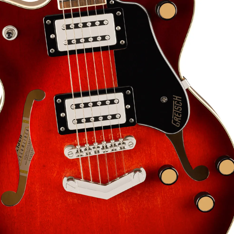 Gretsch G2655 Streamliner Center Block Jr. Double-Cut with V-Stoptail and Laurel Fingerboard - Claret Burst