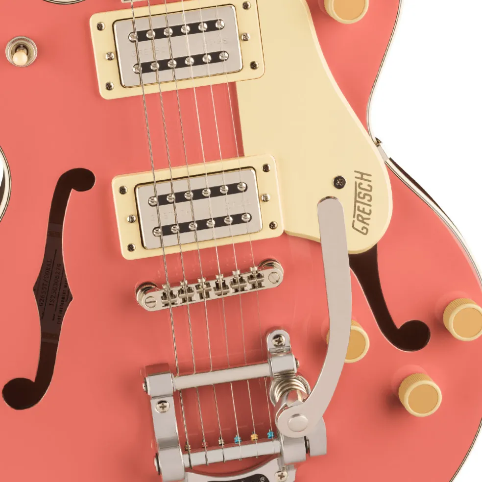 Gretsch G2655T Streamliner™ Center Block Jr. Double-Cut with Bigsby®, Laurel Fingerboard, Coral