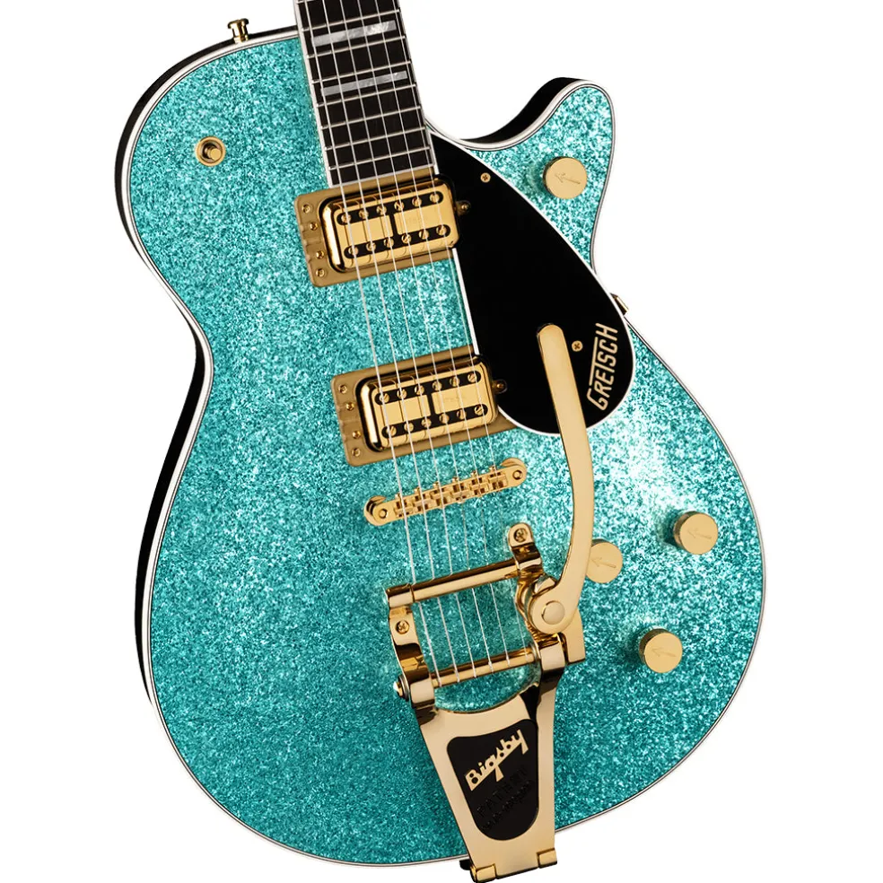 Gretsch G6229TG Limited Edition Players Edition Sparkle Jet™ BT with Bigsby® and Gold Hardware, Ebony Fingerboard, Ocean Turquoise Sparkle