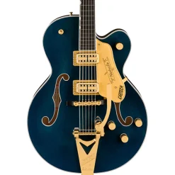 Gretsch Nashville Hollow Body Ebony Fingerboard with String Thru Bigsby and Gold Hardware - Midnight Sapphire