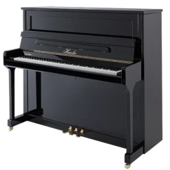 Haessler - H124 Upright Piano - Ebony Polish