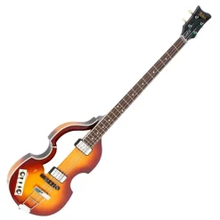 Hofner Ignition Series Left Handed Violin Electric Bass with H64/VB Case - Sunburst