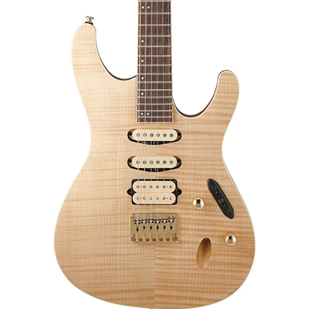 Ibanez - SEW761FM Electric Guitar - Natural Flat