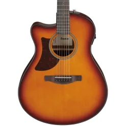 Ibanez AAM50LCE Left Handed Acoustic Guitar - Open Pore Light Brown Sunburst Top