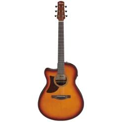 Ibanez AAM50LCE Left Handed Acoustic Guitar - Open Pore Light Brown Sunburst Top