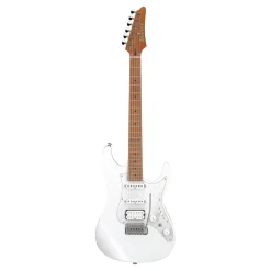 Ibanez AZ2204 Electric Guitar with Roasted Maple Fretboard and Case - Pearl White