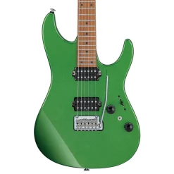 Ibanez AZ2402 Electric Guitar with Roasted Maple Fretboard and Case - Apple Green Metallic