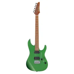 Ibanez AZ2402 Electric Guitar with Roasted Maple Fretboard and Case - Apple Green Metallic