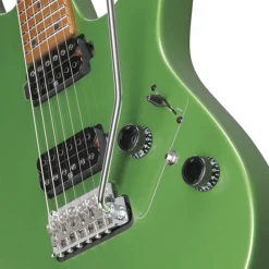 Ibanez AZ2402 Electric Guitar with Roasted Maple Fretboard and Case - Apple Green Metallic