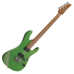 Ibanez AZ2402 Electric Guitar with Roasted Maple Fretboard and Case - Apple Green Metallic