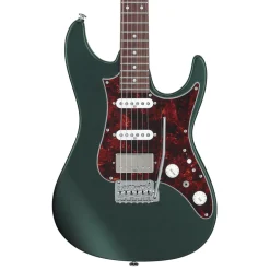 Ibanez AZ2204N Electric Guitar with Rosewood Fretboard and Case - Ivy Green Metallic Flat