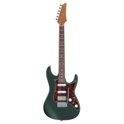 Ibanez AZ2204N Electric Guitar with Rosewood Fretboard and Case - Ivy Green Metallic Flat