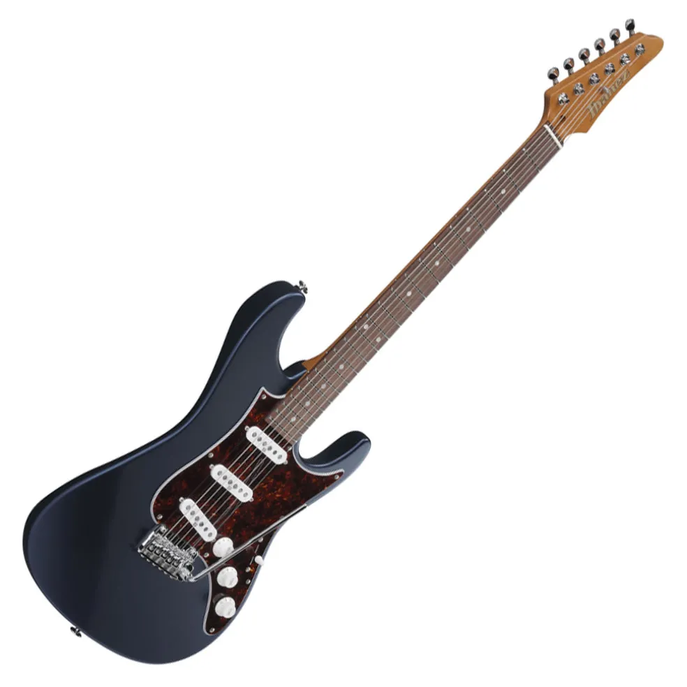 Ibanez AZ2203NT Electric Guitar with Rosewood Fretboard and Case - Dark Tide Blue Flat