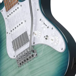 Ibanez AZ22S1F Flamed Maple Top with Jatoba Fretboard - Transparent Turquoise Burst