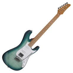 Ibanez AZ22S1F Flamed Maple Top with Jatoba Fretboard - Transparent Turquoise Burst