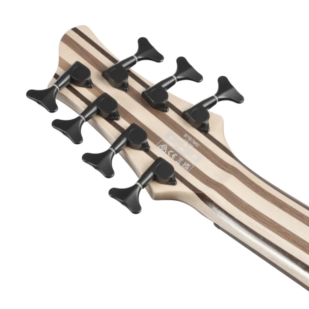 Ibanez BTB7MSNML 7 String Electric Bass Guitar Natural Mocha Low Gloss