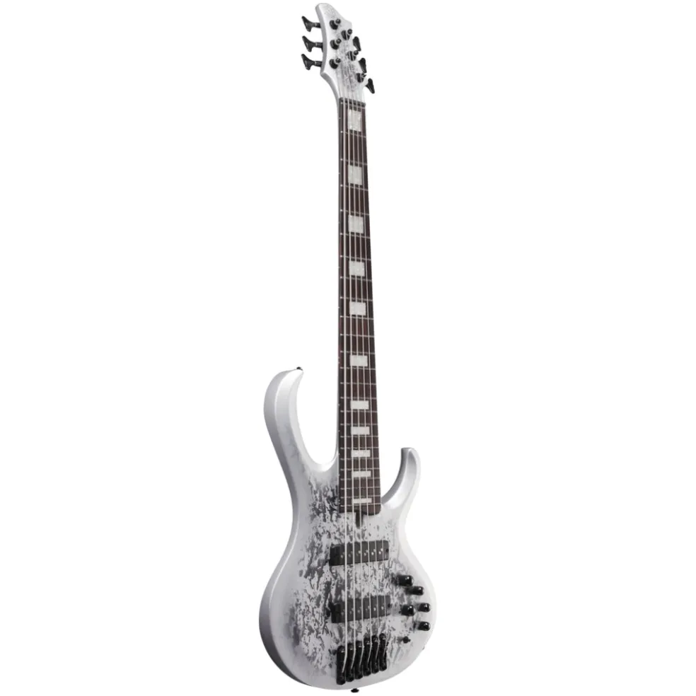 Ibanez BTB25TH6SLM 6 String Electric Bass Guitar Silver Blizzard Matte