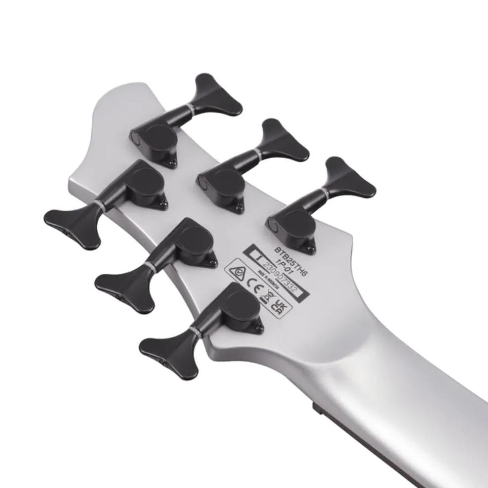 Ibanez BTB25TH6SLM 6 String Electric Bass Guitar Silver Blizzard Matte