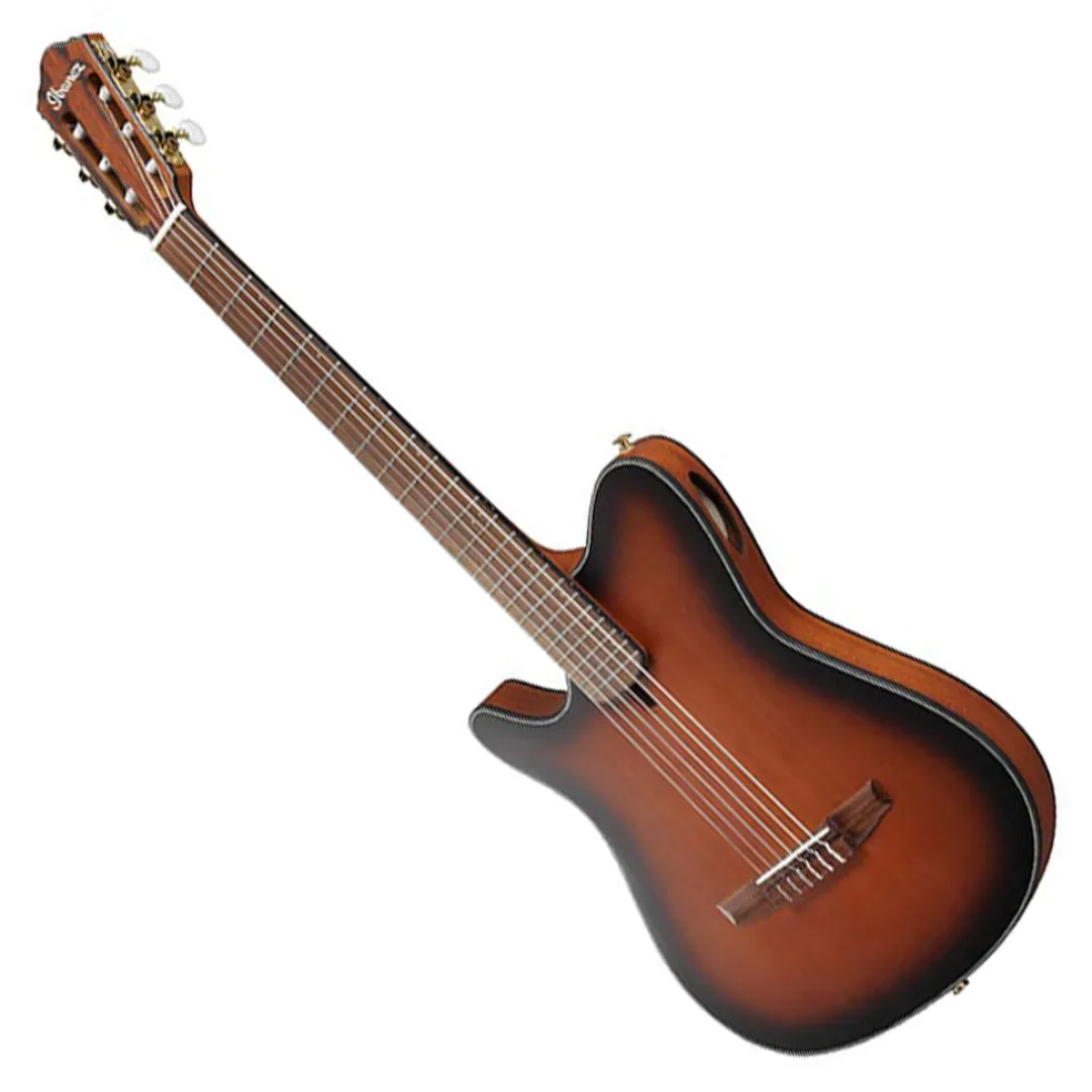 Ibanez FRH10N Flat Left Handed Nylon String Guitar - Brown Sunburst