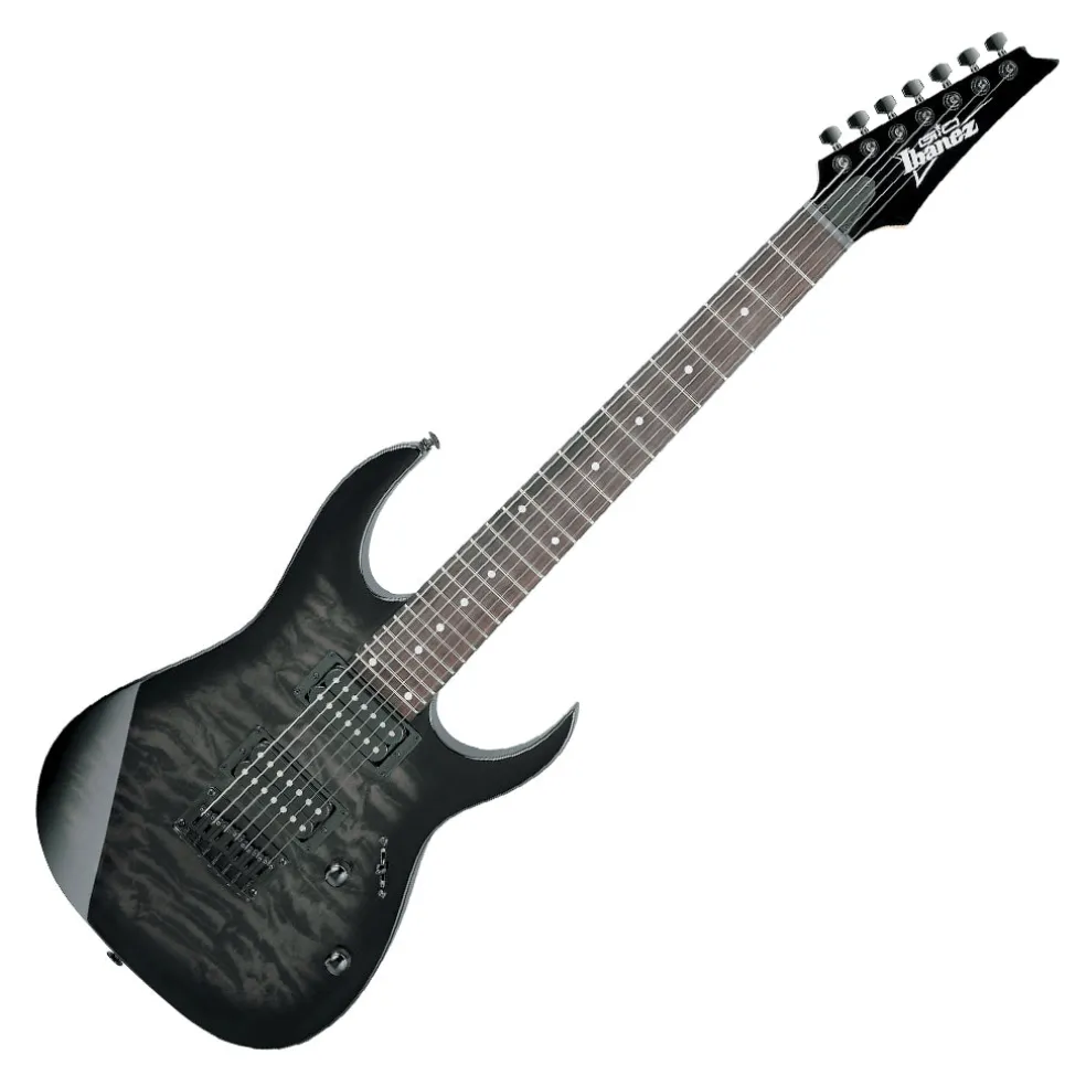 Ibanez GRG7221QA 7 String - Transparent Black Sunburst