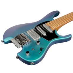 Ibanez Q547 7-String Electric Guitar With Bag - Blue Chameleon Metallic Matte