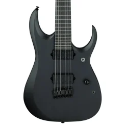 Ibanez RGDRB71 7-String Electric Guitar with Nyatoh Body and Ebony Fretboard - Black Flat