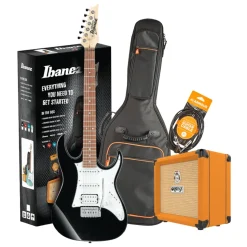 Ibanez RX40BKN Guitar Pack w/ Crush & Accessories - Black Night