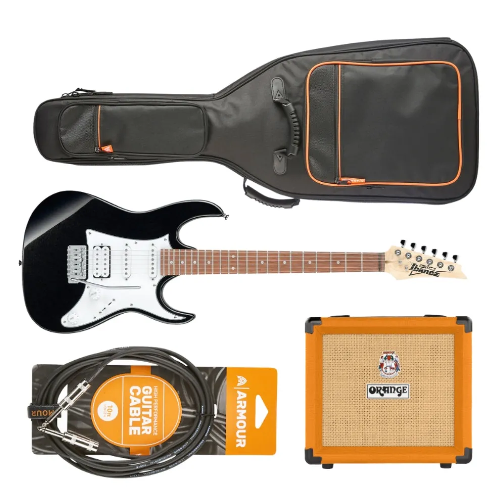 Ibanez RX40BKN Guitar Pack w/ Crush & Accessories - Black Night