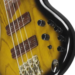 Ibanez SR4500 Prestige Bass Ash Body and Case - Desert Sunset Burst